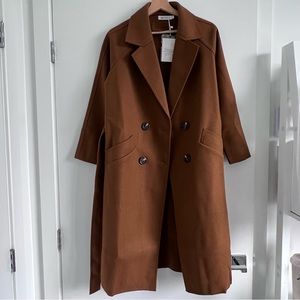 Brown tan light coat with belt
